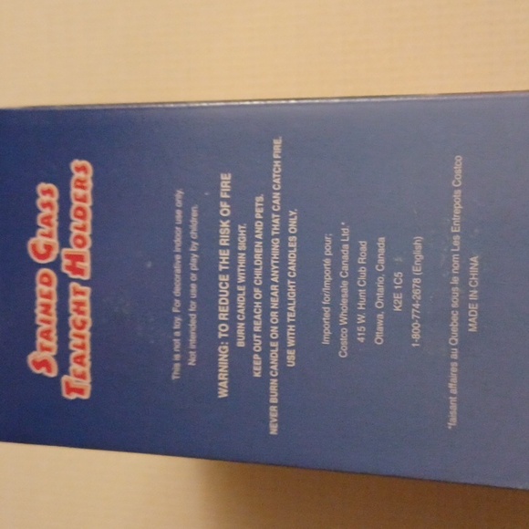 4/$40 Stained Glass Santa Tea Light Holder (in Box) - Picture 6 of 6